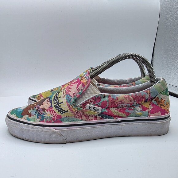 Vans x Disney Alice in Wonderland Womens Size 8.5 Slip On Shoes Cute Casual - Picture 13 of 13